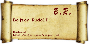 Bojtor Rudolf névjegykártya